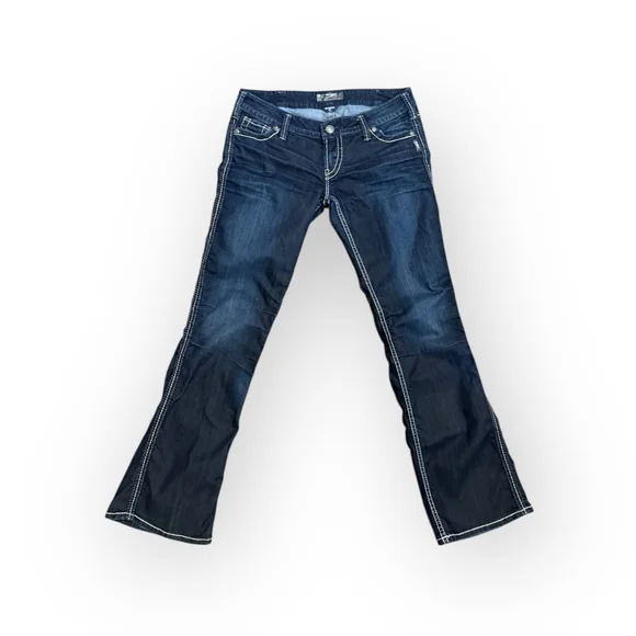 Silver Jeans Frances 18
Bootcut Jeans Womens Dark Wash Stretch Western Sz 31x33 - Picture 3 of 11